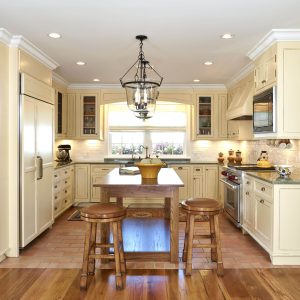 Kitchen with Counter Table